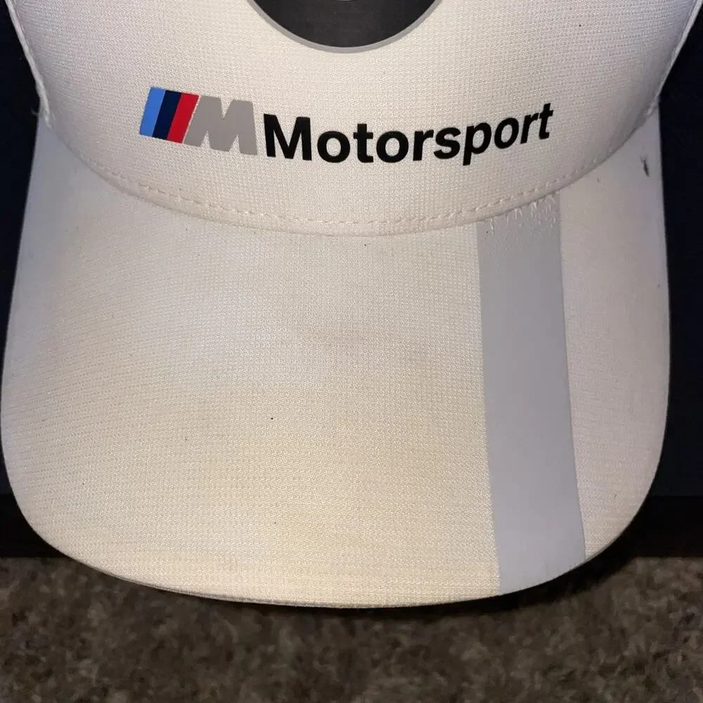 BMW Motorsport Hat Cap Strap Back White Puma Race Car Racing F1